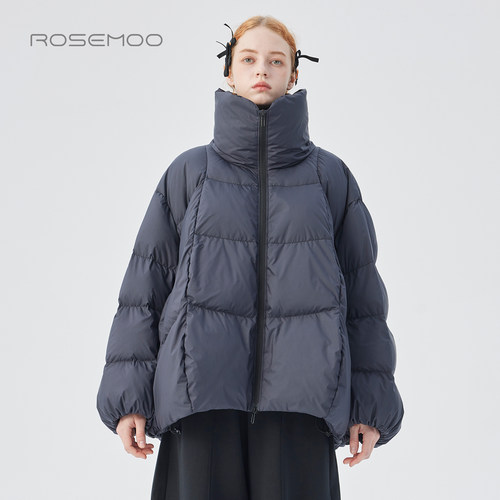 容子木ROSEMOO25冬商场同款光泽感细腻弧度廓形羽绒服RSS4YP255B
