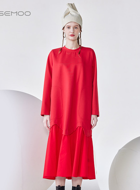 容子木ROSEMOO24年春新款柔软微弹拼接款连衣裙RCL1LP117A