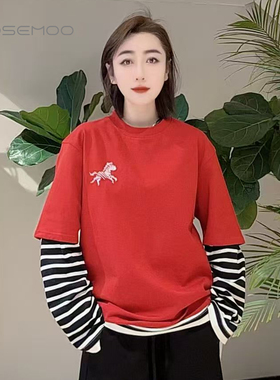 ROSEMOO/容子木26春新商场同款【新年款】小马图案T恤RWM1TC671A