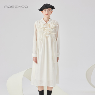 容子木ROSEMOO24年秋季 轻透飘逸连衣裙RCL3LP117A 新款