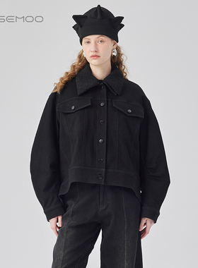 容子木ROSEMOO24年冬季新款挺阔加绒牛仔外套RCL4WC430D