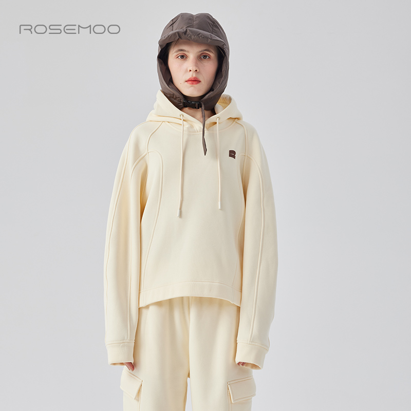 容子木ROSEMOO24年冬季新款粒绒连帽卫衣RCL4TP420D