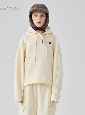 容子木ROSEMOO24年冬季新款粒绒连帽卫衣RCL4TP420D