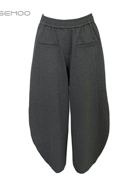 容子木ROSEMOO26春商场同款微弹挺阔宽松松紧腰长裤RWM1KP286B