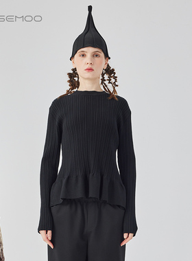 容子木ROSEMOO24年冬季新款亲肤肌理感毛织套头衫RCL4TP153A