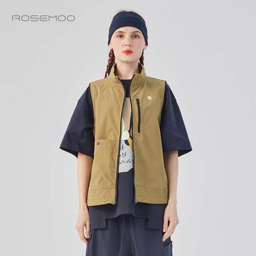 容子木ROSEMOO25春【商场同款】哑光轻薄微弹拉链马甲RSS1AP419D