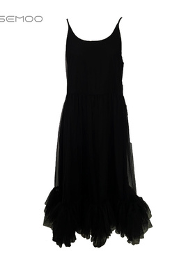 容子木ROSEMOO24年夏季新款挺阔网眼纱质吊带连衣裙RCL2LP120A