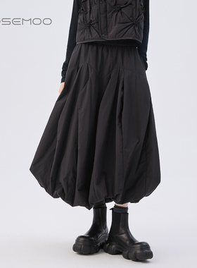 容子木ROSEMOO25秋【商场同款】光泽感挺阔质感半裙RSS3QP408D