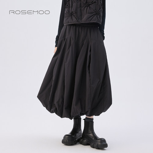 容子木ROSEMOO25秋【商场同款】光泽感挺阔质感半裙RSS3QP408D
