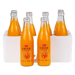 沙棘果汁网红饮料整箱24瓶山西特产野山坡生榨原浆100官方旗舰店