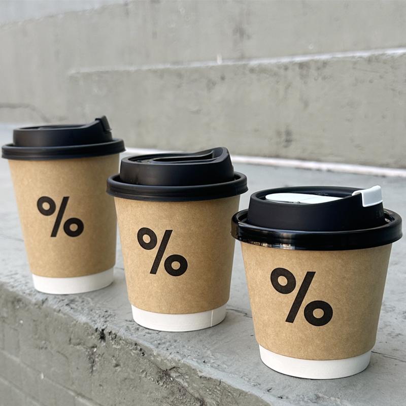 商用双层加厚隔热一次性牛皮纸杯