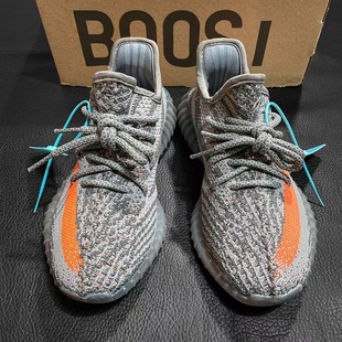 OG YEEZY椰子350灰橙男女鞋2025夏季新款满天星运动时尚休闲软底