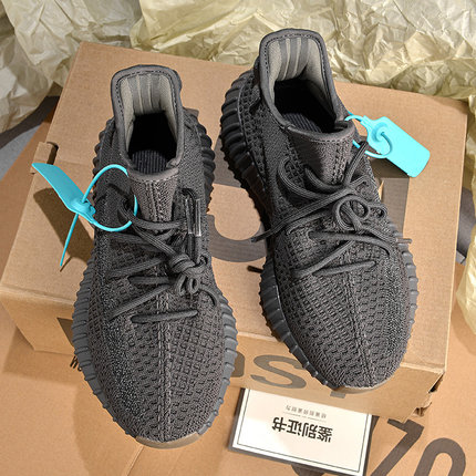 OG YEEZY椰子鞋350官方正品莆田男鞋夏季运动跑步鞋子女潮鞋黑色