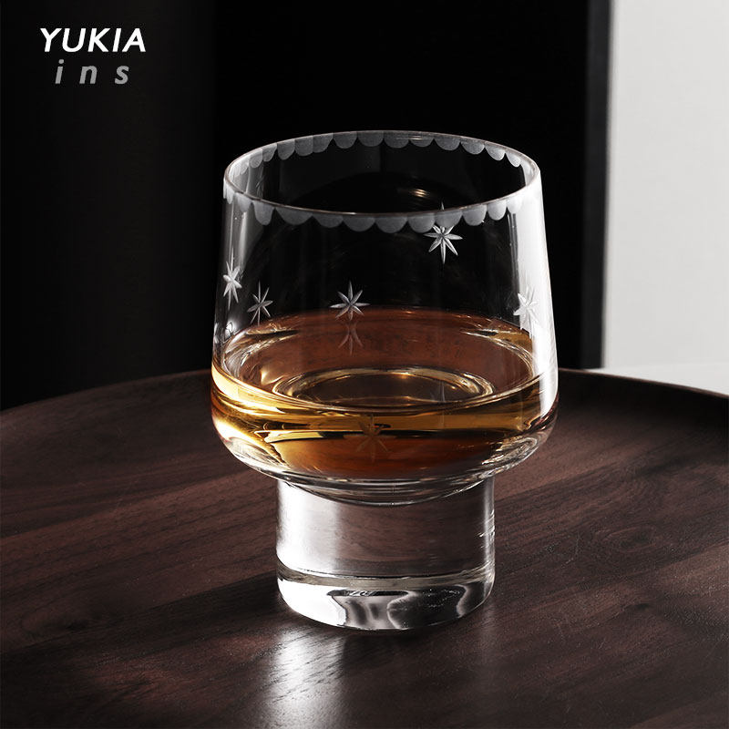 Yuki雪浅中古店 水晶玻璃威士忌杯手刻酒杯洋酒杯子日式设计限定,餐饮具,洋酒/威士忌杯,淘宝优惠券,粉丝福利购,淘宝优惠卷