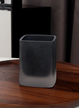 四四方方一座城 暗黑之城杯/中古杯黑色琉璃水晶杯洋酒杯威士忌杯