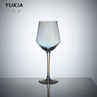 高脚杯七彩红酒杯子 彩虹光里}中古vintage酒杯 {落蕊杯 飘香翠袖