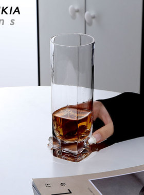 秋溯杯 拣得白云 雪浅中古玻璃 日式杯子酒杯威士忌高杯highball