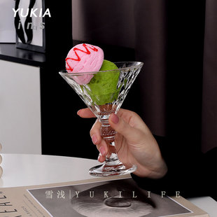 {白云明杯 满山叶艳於花}中古杯鸡尾酒杯水晶酒杯子 径云明白似雪