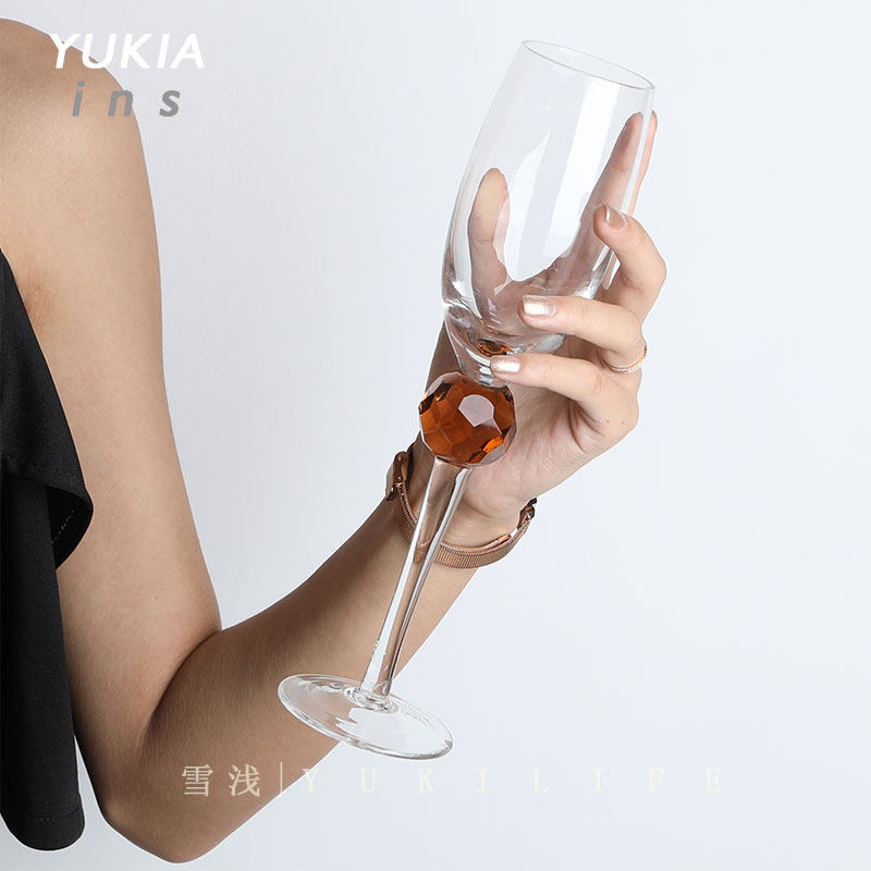 {我有一颗糖 藏在水晶里}中古法式咖啡圆球星球香槟杯酒杯高脚杯