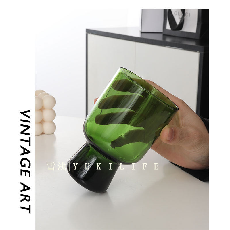 Yuki雪浅中古玻璃杯 绿如柳杯日式硝子酒杯 威士忌杯精酿啤酒杯子,餐饮具,洋酒/威士忌杯,淘宝优惠券,粉丝福利购,淘宝优惠卷