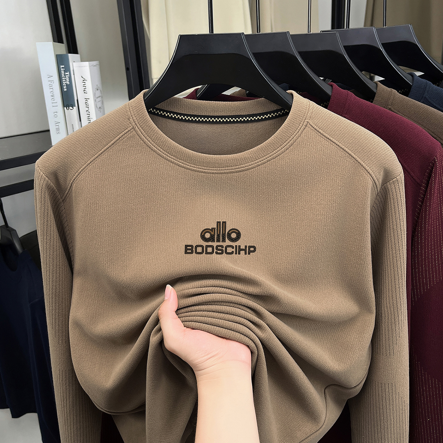 官方正品爆款德绒保暖长袖t恤男