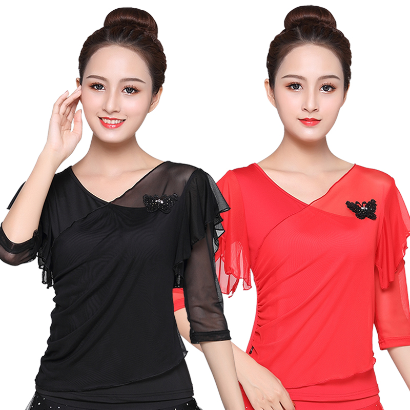2022春夏廣場舞服裝新款上衣成人