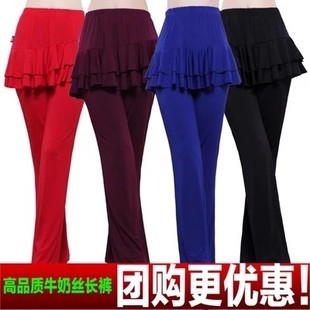 广场舞服装新款秋冬舞蹈裙裤演出拉丁舞跳舞裤裙女成人练功长裤子