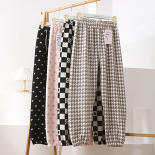 家居裤 长裤 女士保暖双面加绒摇粒绒休闲裤 冬新款 可外穿 岛岛裤