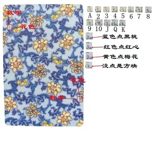 新款姚记1318背面能认出花色带说明送图解近景魔术表演道具纸牌