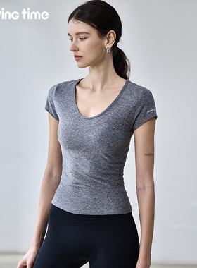 轻薄运动t恤女裸感健身服修身显瘦瑜伽短袖休闲跑步训练运动半袖