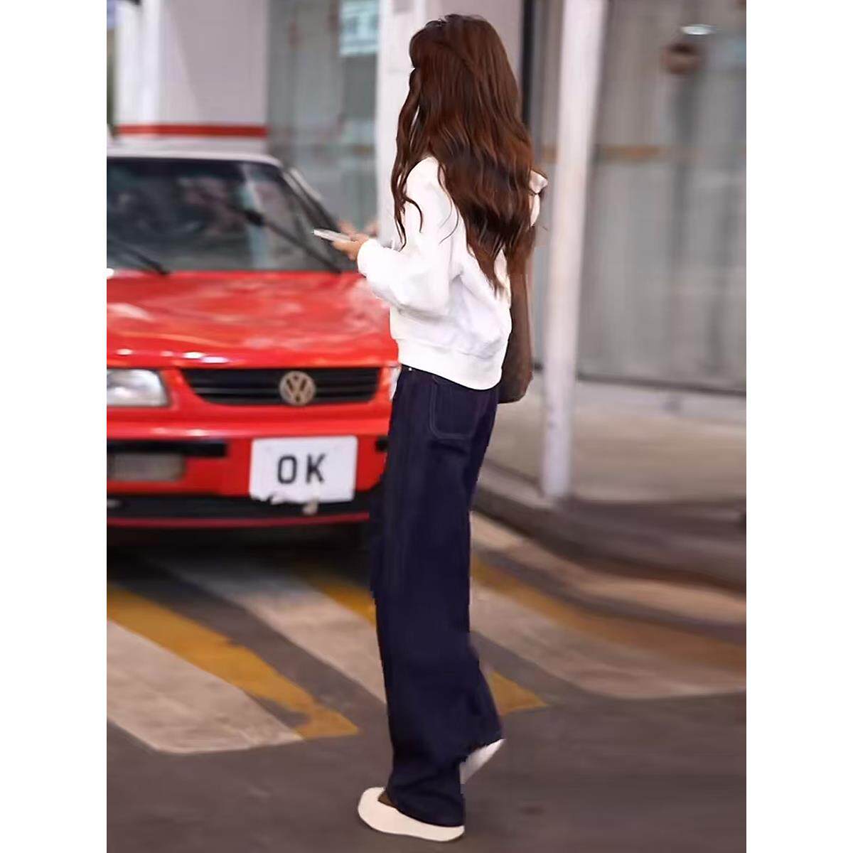 JOYIASS2025早秋巨好看套装小个子高级感宽松显瘦白色连帽卫衣牛