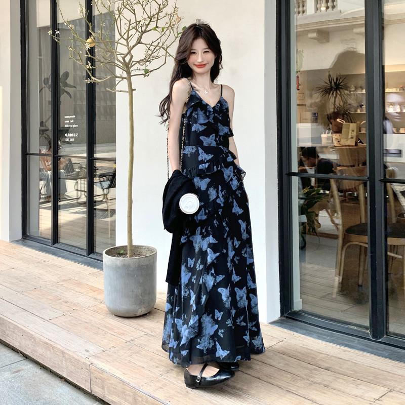 BLLOUKE法式绝美海边度假连衣裙