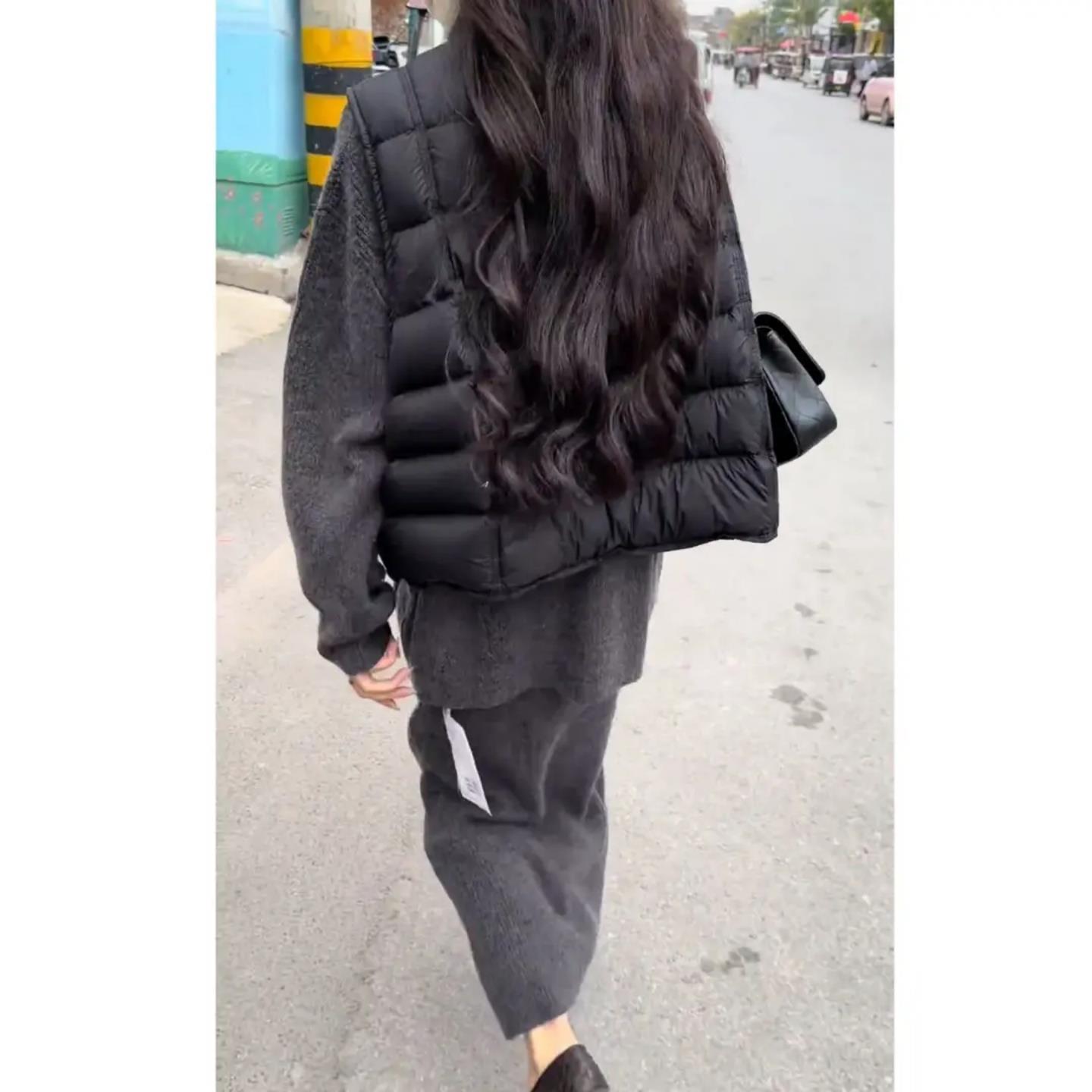 JOYIASS今年流行穿搭一整套女新款2025秋冬保暖百搭毛衣马甲半身