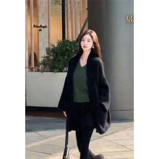 JOYIASS秋冬装搭配一整套高级感毛衣开衫外套内搭V领长袖上衣半身