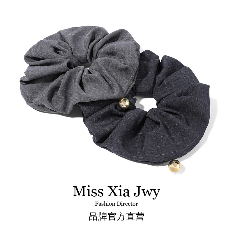 高级感条纹大肠发圈女成人灰色2025新款巨好看扎头发皮筋头绳发饰,饰品/流行首饰/时尚饰品新,发饰,淘宝优惠券,粉丝福利购,淘宝优惠卷