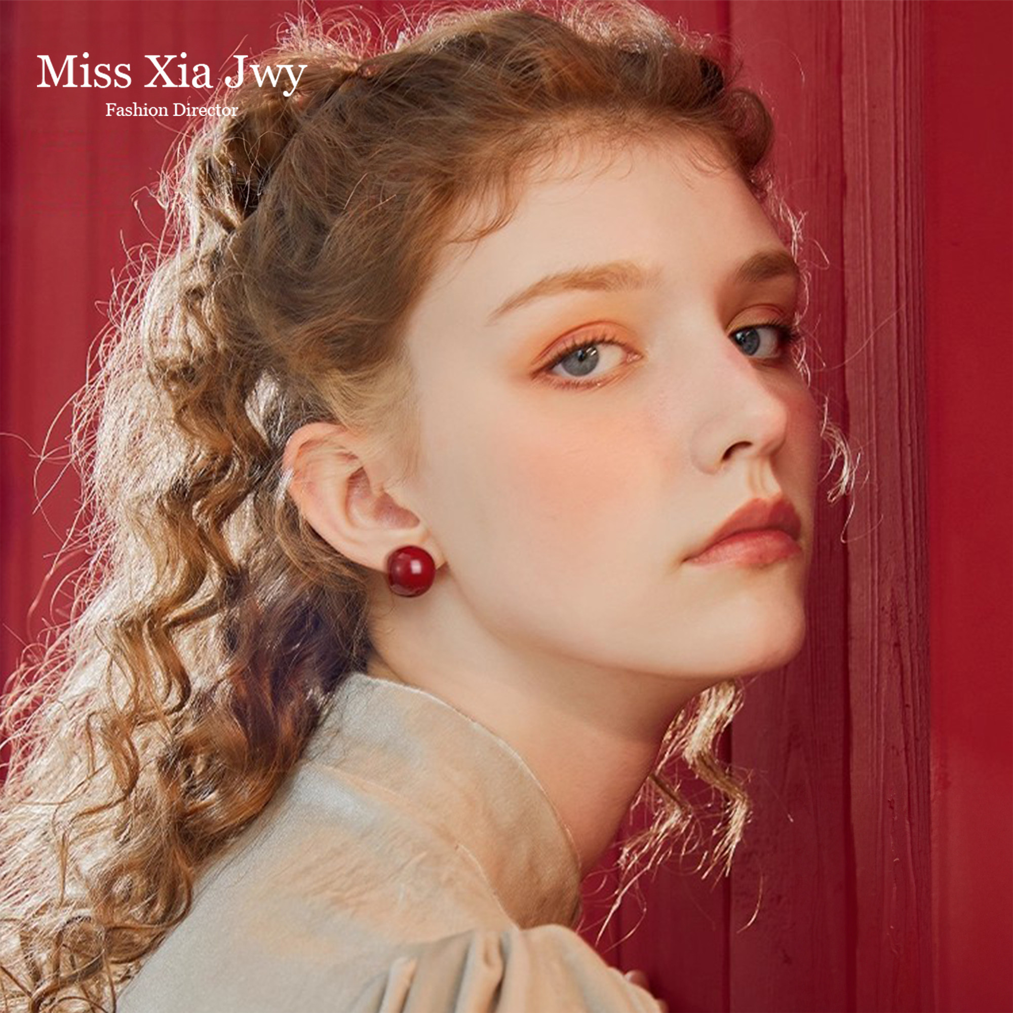 新年红色本命年耳环女2025新款爆款高级感巨好看耳钉轻奢豆豆耳饰,饰品/流行首饰/时尚饰品新,耳钉,淘宝优惠券,粉丝福利购,淘宝优惠卷