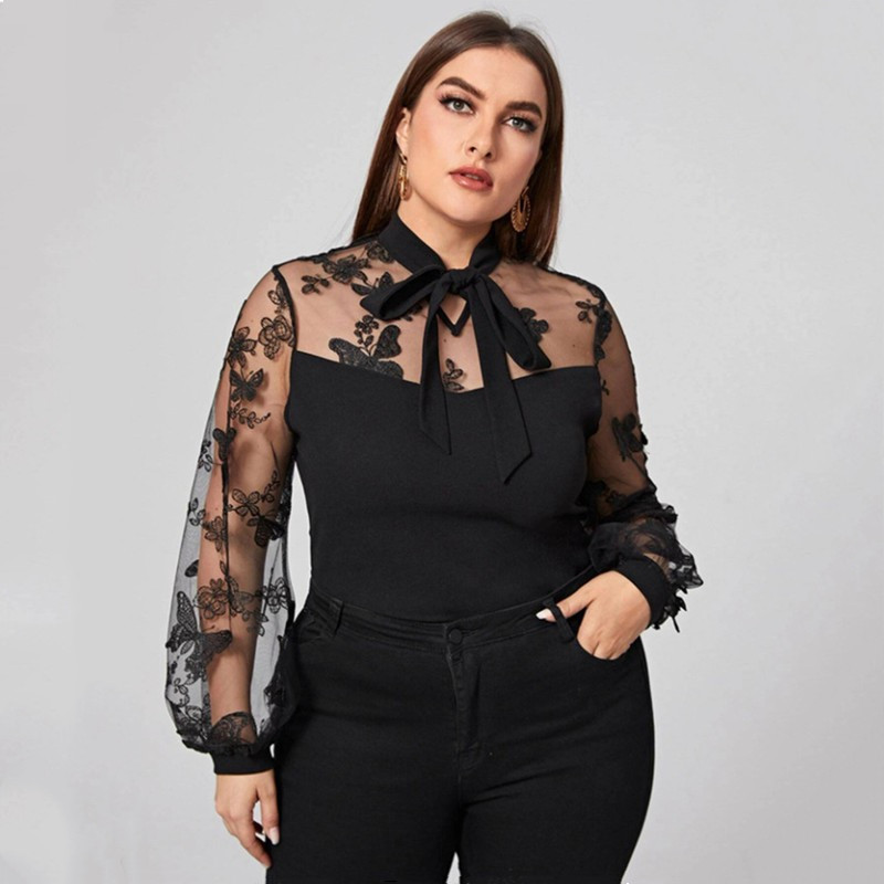 L-4XL fashion plus size fat women shirt ladies blouse tops女