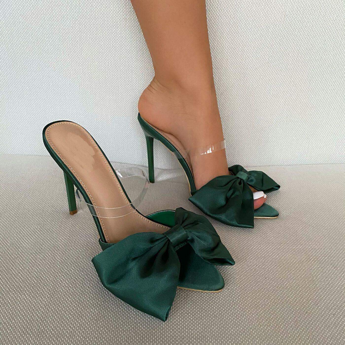 2026高跟尖头罗马拖鞋女 sandals for women high heels slippers