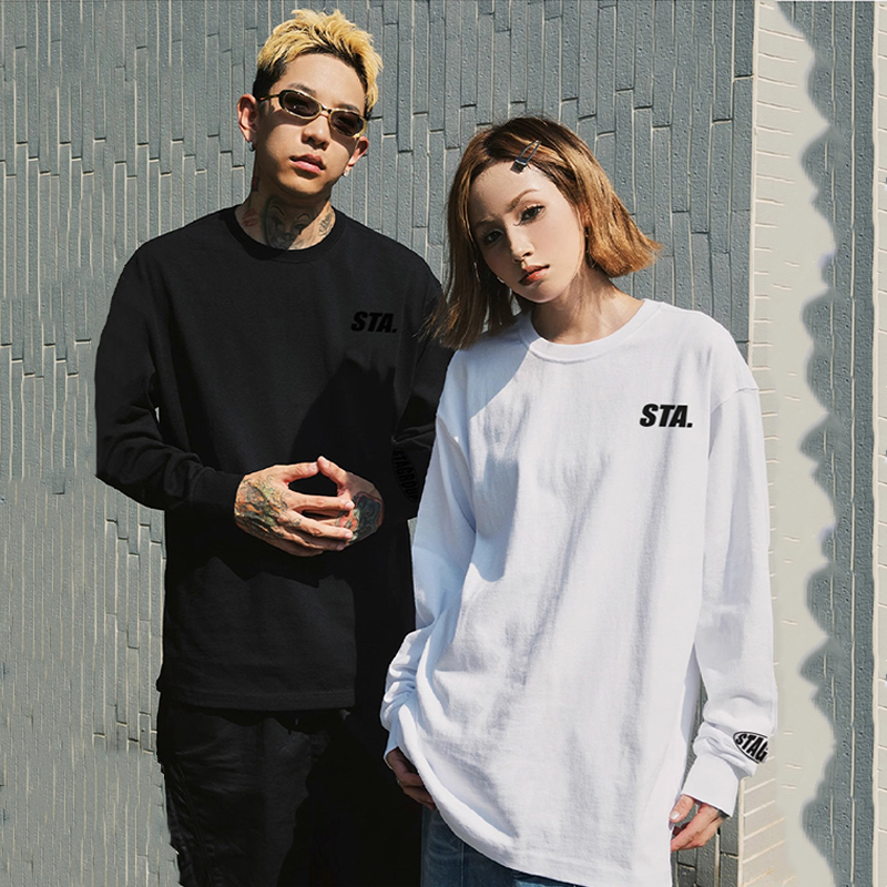STA国潮牌情侣打底衫圆领长袖T恤