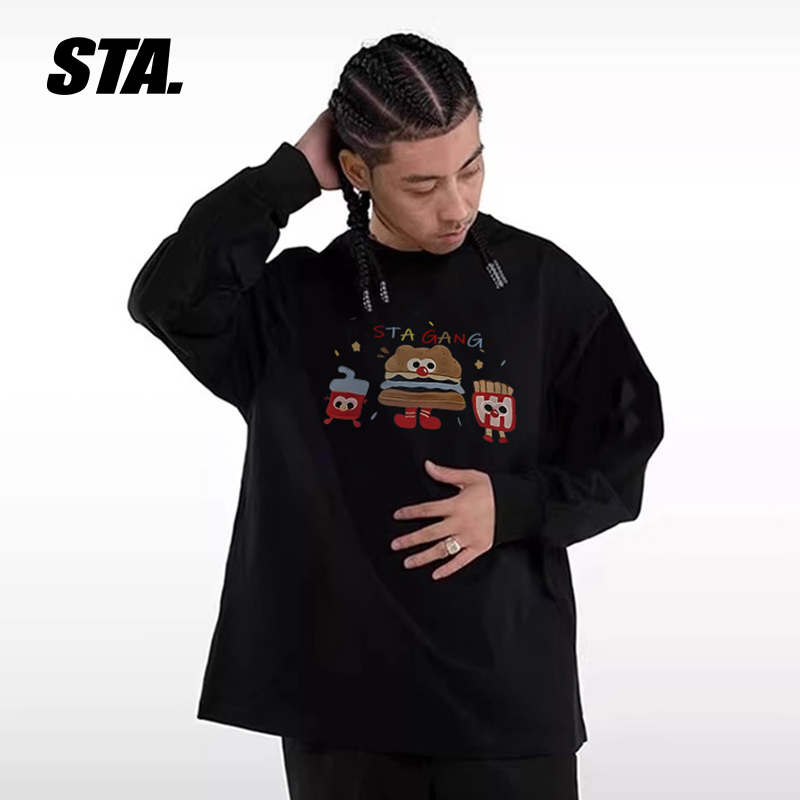 STA纯棉百搭长袖t恤潮牌春秋男女