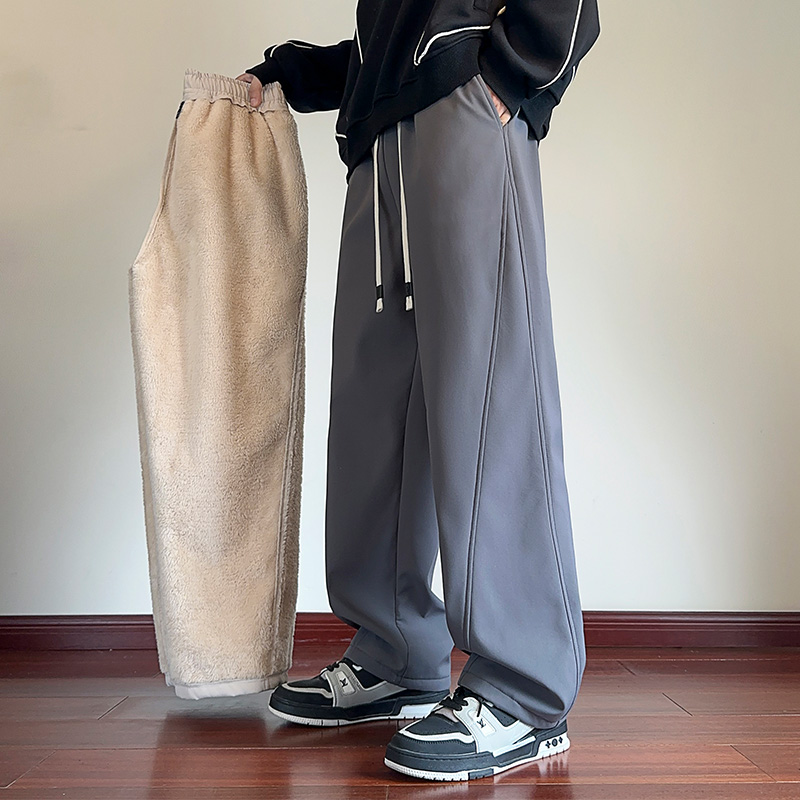 STA羊羔绒保暖防寒休闲长裤男生