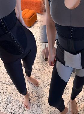 植绒加强收胯提tun腿雕合胯裤