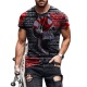 short sleeved print 2021 skull trend shirt new men 印花T恤