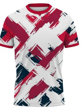 3D printed round neck short sleeved top 3d印花圆领短袖上衣男