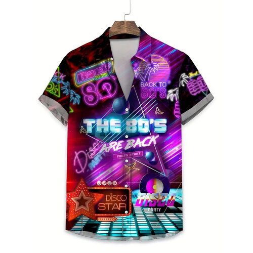3D printed hip-hop shirt top3d印花嘻哈潮流朋克宽松衬衫上衣男