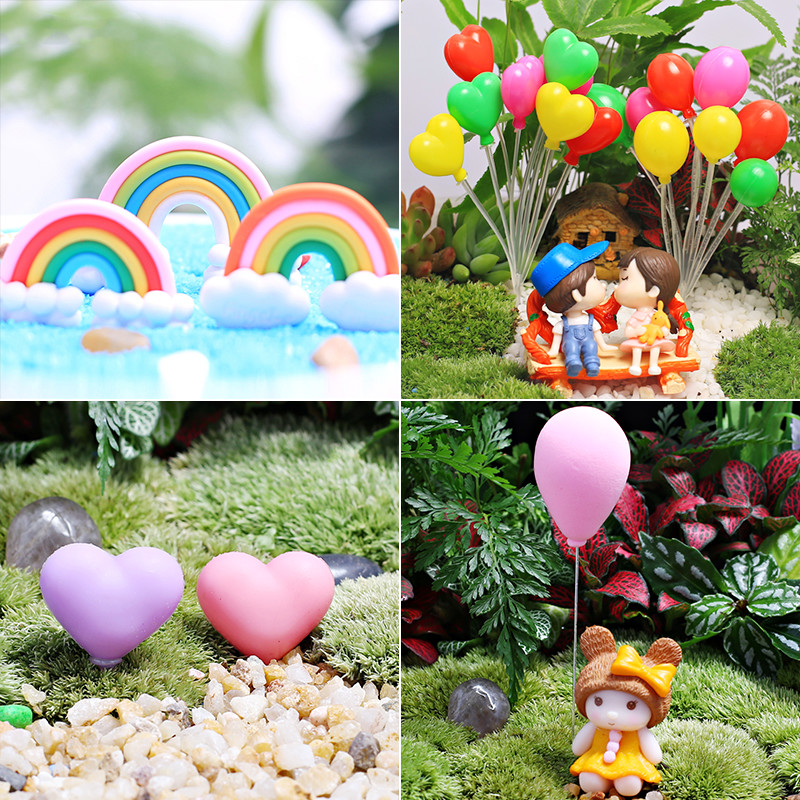 新品推荐盆栽园艺摆件彩虹气球