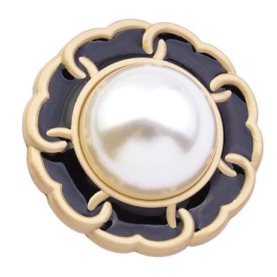 珍珠纽扣圆形女士羊绒外套高端呢子大衣毛衣金色小香风上衣大扣子