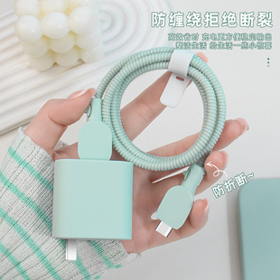 OPPO160W充电器数据线保护套realmeGTNEO3充电线硅胶套防折断150W真我GT5/GTNEO5一加ACE2V通用缠绕绳防尘款