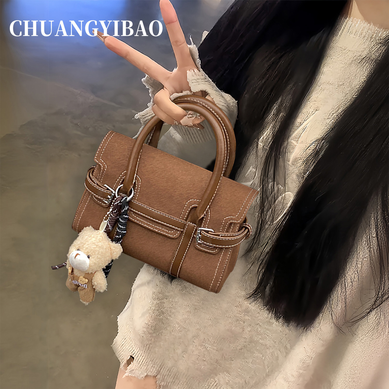 爆款超火手提包包女2025新款百搭轻奢小众设计师高级感单肩斜挎包,箱包皮具/热销女包/男包,单肩包,淘宝优惠券,粉丝福利购,淘宝优惠卷