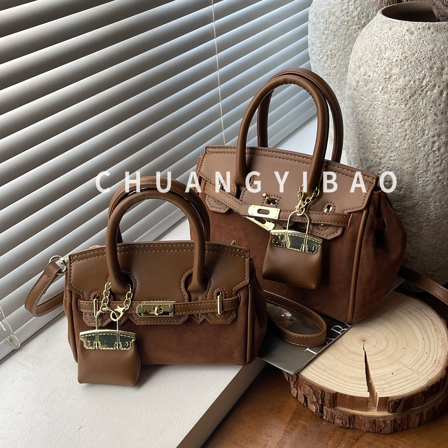 【品牌直营】复古手提铂金凯莉包